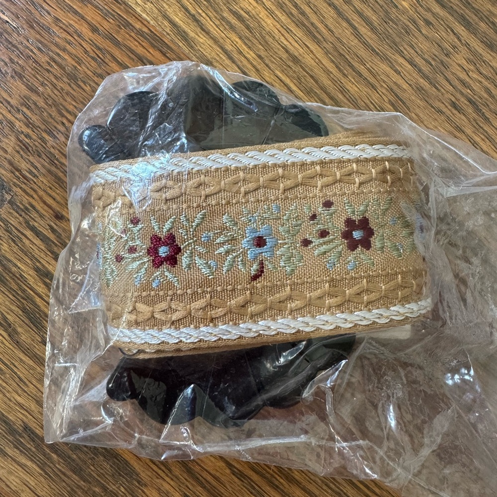 NWT POL Floral Embroidered Tan Belt